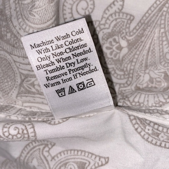 Coldwater creek tan & white floral cotton button down shirt size 2X - Picture 8 of 10